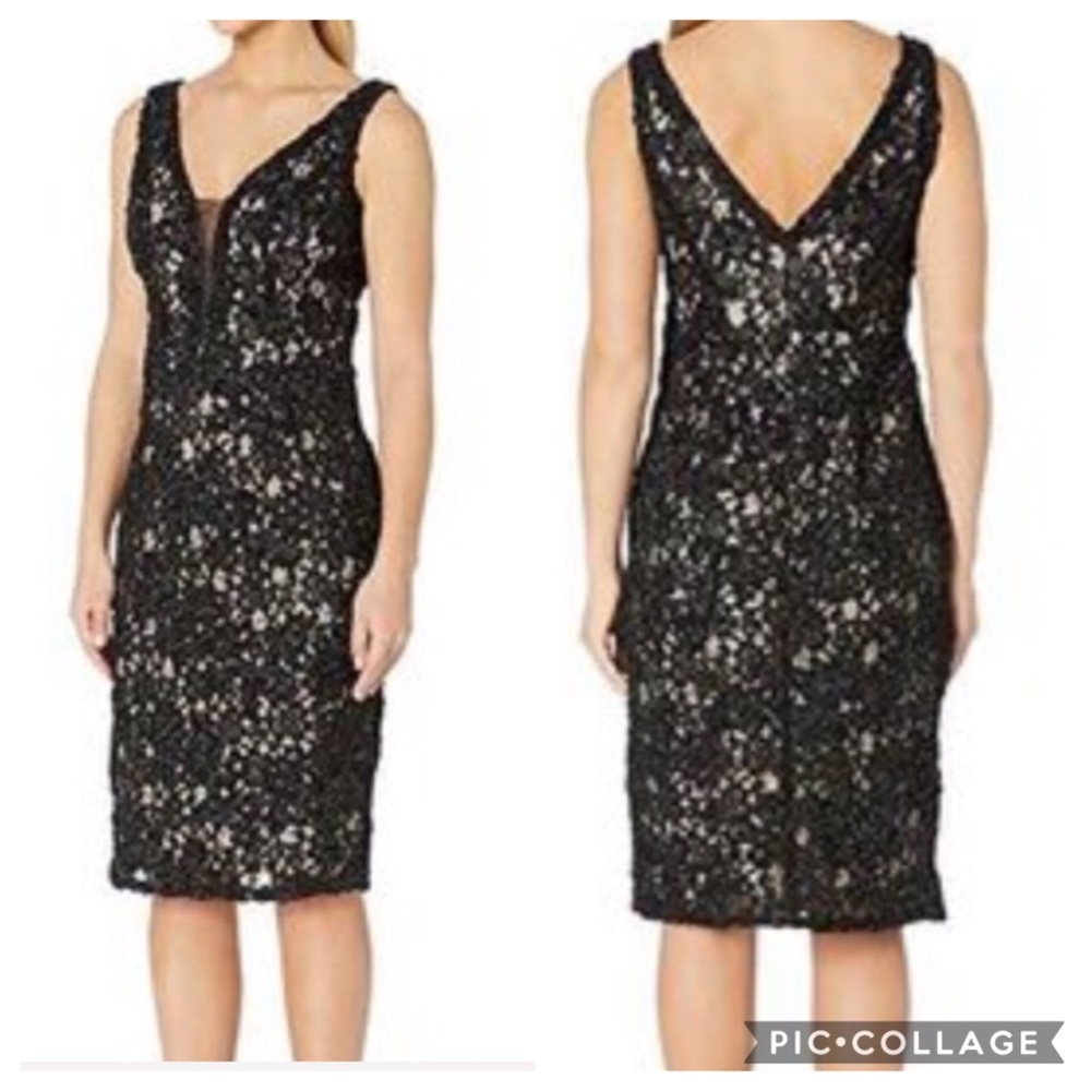 🆕🌻 NWT Marina Soutache Dress W/Illusion Neckline